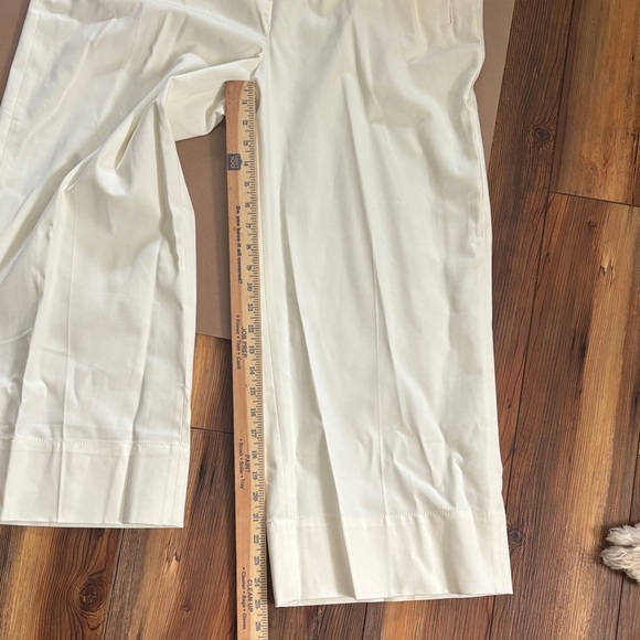 Banana Republic Cream Wide-Leg Pants Sz 14 - Picture 9 of 11